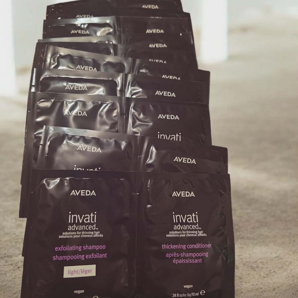 Invati Shampoo & Conditioner Sample Pacs 9 packs or 6.7 oz
